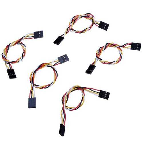 5pcs 4 Pin 20cm 2.54mm Jumper Cable DuPont Wire For  Female To Female