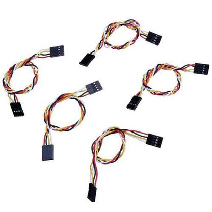 5pcs 4 Pin 20cm 2.54mm Jumper Cable DuPont Wire For  Female To Female