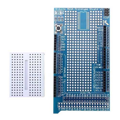 Mega2560 1280 Protoshield V3 Expansion Board With Breadboard