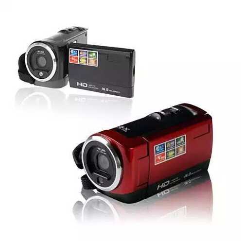 Video Crafter a Hand Held Video Camera with 16 Mega Pixel Lens and 16X Zoom - Color: Black
