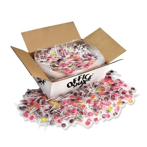 Case of [1] Office Snax Suckers, Lick Stix, Case Value Pack, 1