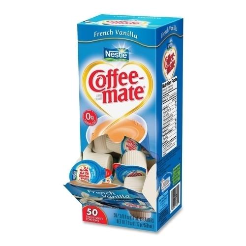 Case of [6] Nestle' USA Single-Serving Creamer, French Vanilla Flavor, .38 oz, 50/BX