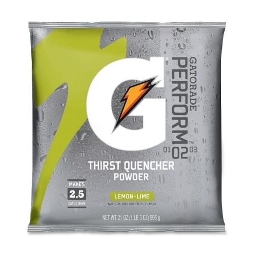 Case of [4] Quaker Foods Gatorade Mix Pouches,Makes 2-1/2 Gal, 21 Oz., Lemon Lime