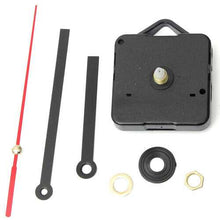 Load image into Gallery viewer, Black &amp; Red Hands DIY Quartz Wall Clock Movement Mechanism
