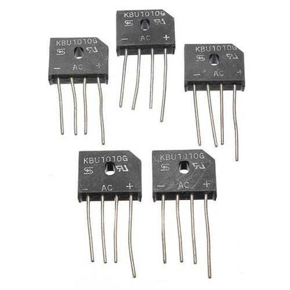 5Pcs 10A 1000V KBU1010 Single Phases Diode Rectifier Bridge IC Chip