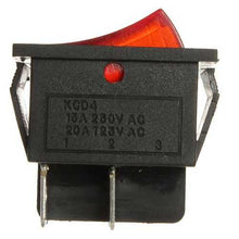 Charger l&#39;image dans la galerie, 2Pcs Red Light 4 Pin DPST ON-OFF Rocker Boat Switch 13A/250V 20A/125V
