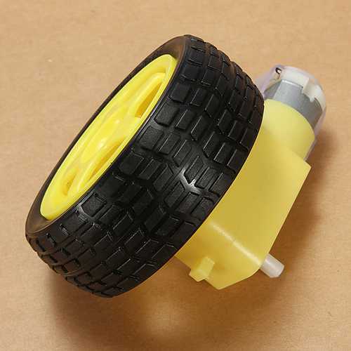 8Pcs Rubber Wheel + DC Gear TT Motor For  Smart Robot Car