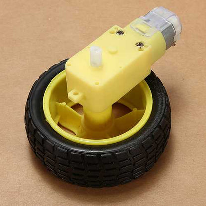 8Pcs Rubber Wheel + DC Gear TT Motor For  Smart Robot Car