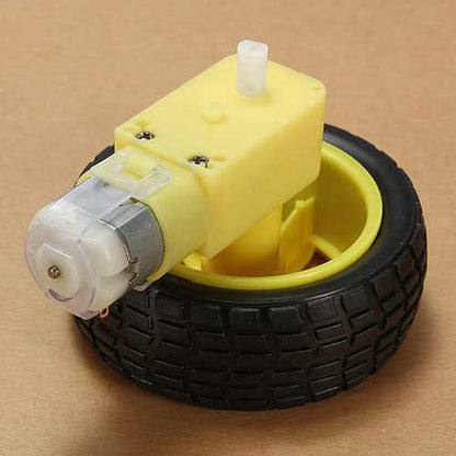 8Pcs Rubber Wheel + DC Gear TT Motor For  Smart Robot Car