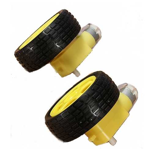 8Pcs Rubber Wheel + DC Gear TT Motor For  Smart Robot Car