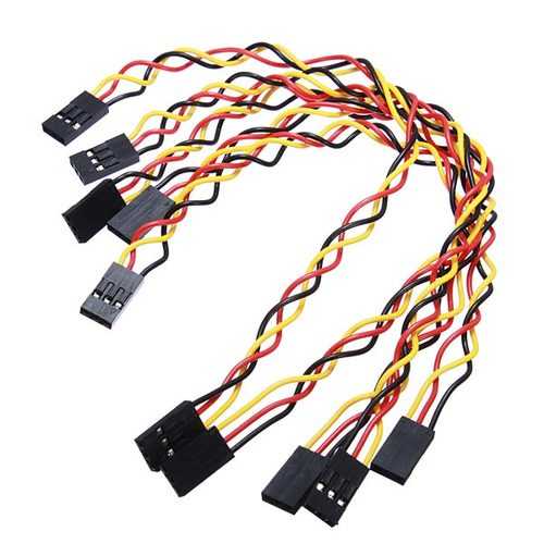 25pcs 3 Pin 20cm 2.54mm Jumper Cable DuPont Wire For  Female To Female