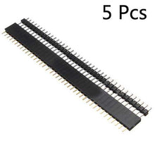 将图片加载到图库查看器，5 Pair 40 Pin 2.54mm Male Female SIL Socket Row Strip PCB Connector
