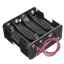 将图片加载到图库查看器，5Pcs 12V 8 x AA Battery Clip Slot Holder Stack Case 6 Inch Leads Wire
