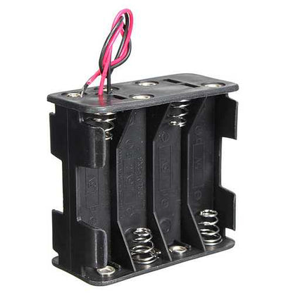5Pcs 12V 8 x AA Battery Clip Slot Holder Stack Case 6 Inch Leads Wire