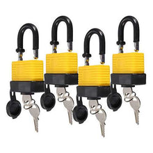 将图片加载到图库查看器，4pcs 40mm Keyed Alike Waterproof Gate Door Padlock with 8 Same Key
