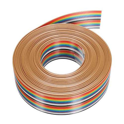 Geekcreit? 5M 1.27mm 20P Jumper Cable DuPont Wire Rainbow Flat Wire Support Wire Soldered