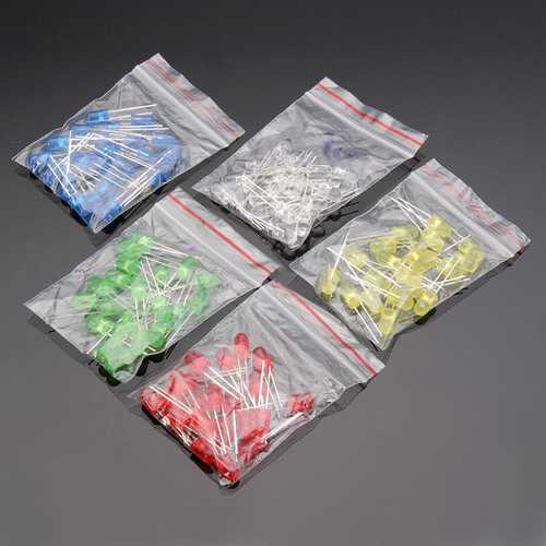 300Pcs 20Ma F5 5MM 5Colors Ultra Bright LED Diode