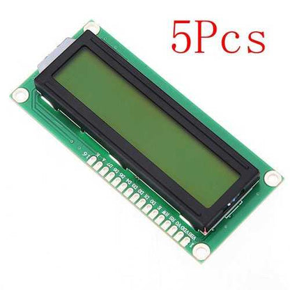 5Pcs 1602 Character LCD Display Module Yellow Backlight Geekcreit for Arduino - products that work with official Arduino boards