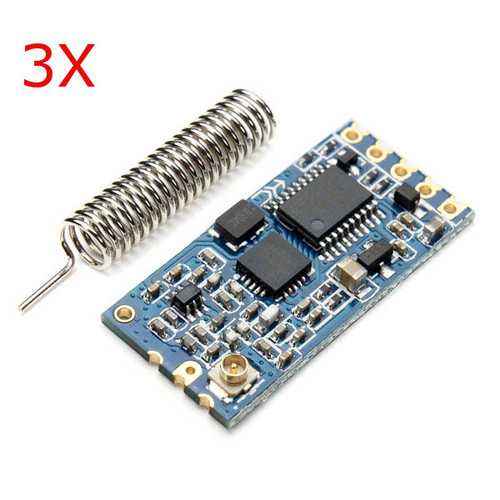 3Pcs Geekcreit? HC-12 433MHz SI4438 Wireless Serial Module Wireless Transceiver Transmission Serial Communication Data Board Remote 1000M