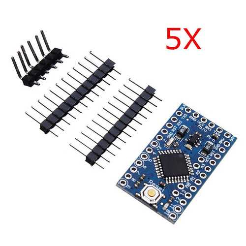 5Pcs 3.3V 8MHz ATmega328P-AU Pro Mini Microcontroller With Pins Development Board Geekcreit for Arduino - products that work with official Arduino boards