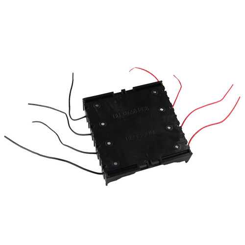 5pcs DIY 4 Slot 18650 Battery Holder With 8 Leads