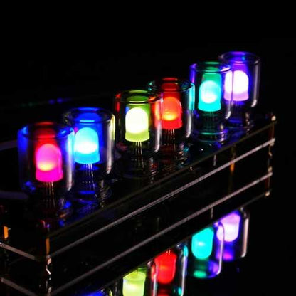 Geekcreit? DIY Aurora LED Colorful Light Cube Chromatography Glass Clock Kit