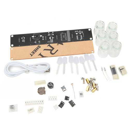 Geekcreit? DIY Aurora LED Colorful Light Cube Chromatography Glass Clock Kit