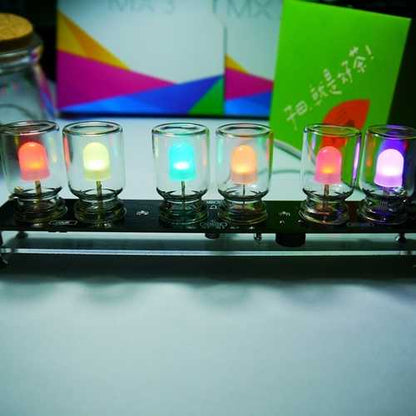 Geekcreit? DIY Aurora LED Colorful Light Cube Chromatography Glass Clock Kit
