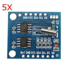 Cargar imagen en el visor de la galería, 5Pcs I2C RTC DS1307 AT24C32 Real Time Clock Module For AVR ARM PIC SMD
