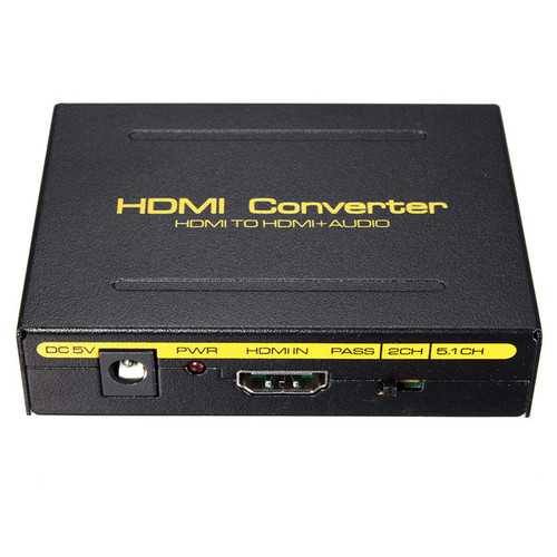 5.1CH 1080P HD to HD SPDIF RCA L/R Audio Splitter Extractor Converter