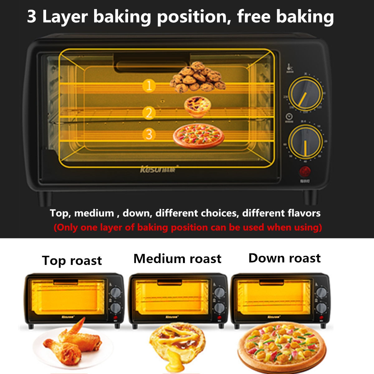 9L 220V Benchtop Oven 600W Microwave Oven Household Appliances Defrosting Heating Food Cooking Baking Easy to Use and Clean
