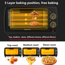 Charger l&#39;image dans la galerie, 9L 220V Benchtop Oven 600W Microwave Oven Household Appliances Defrosting Heating Food Cooking Baking Easy to Use and Clean
