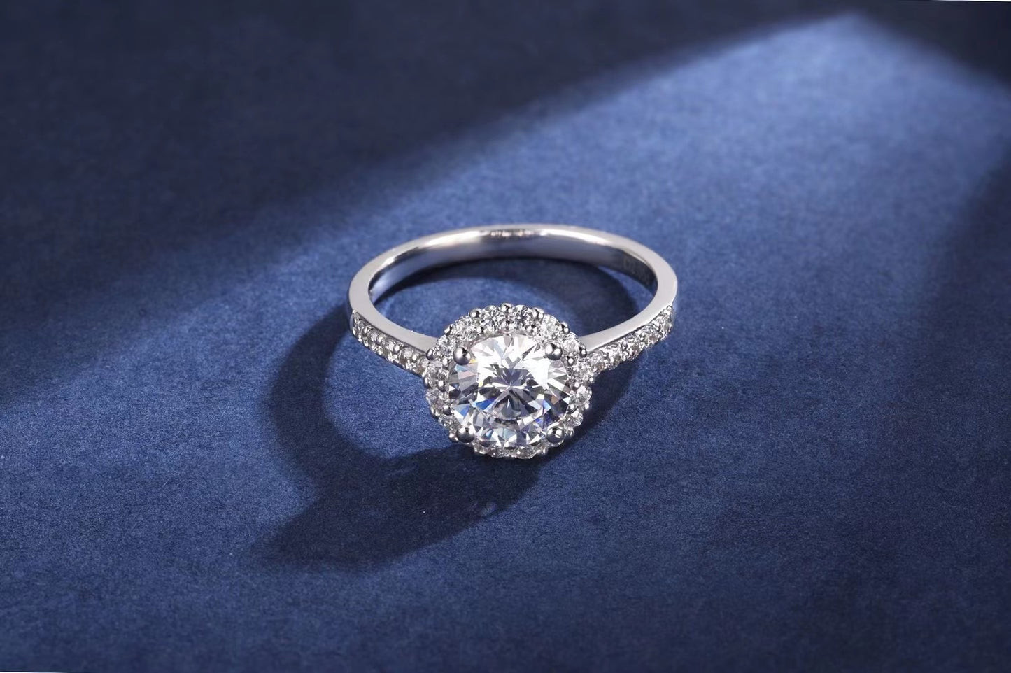 9k Gold Round Brilliant Simulated Diamond Ring for Lovers Friends Gifts  Fashion Finger Jewelry. Women's Jewellery