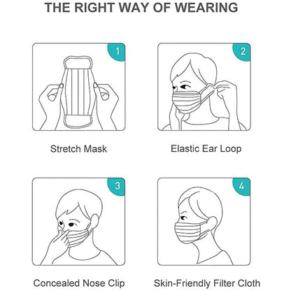 A Box Disposable Masks With Breathable Blue Masks Reusable Mouth Cover Fashion Fabric Masks face cover mascarilla new 2020