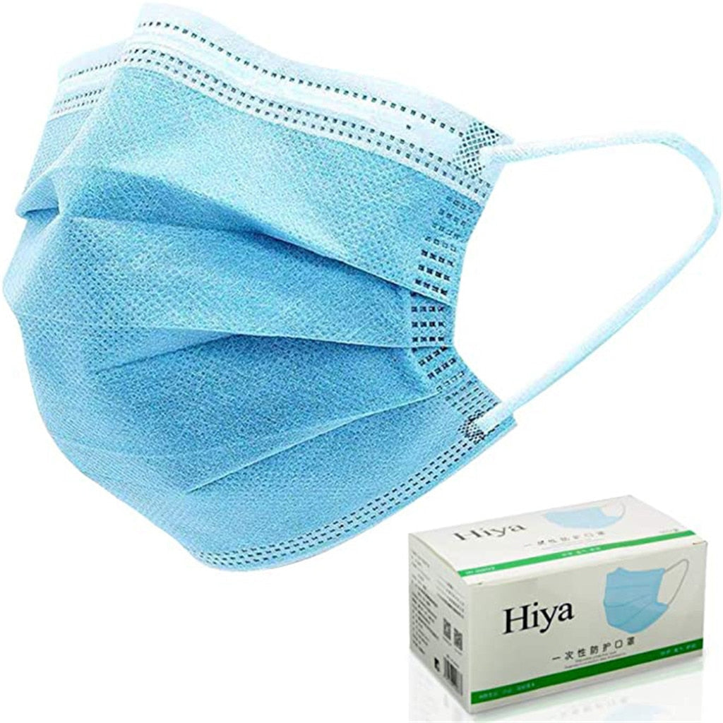 A Box Disposable Masks With Breathable Blue Masks Reusable Mouth Cover Fashion Fabric Masks face cover mascarilla new 2020