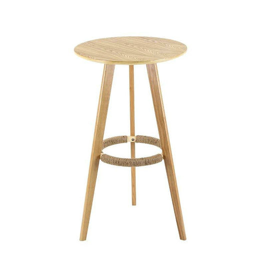 A+Solid wood high table simple small round table coffee table home bar table bar table and chair combination