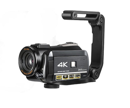 AC3 Digital Video Camera 4K UHD 24MP Camcorder 3.0" LCD with 1pcs Batteries+Extra 0.39X Lens+Microphone+Lens Hood