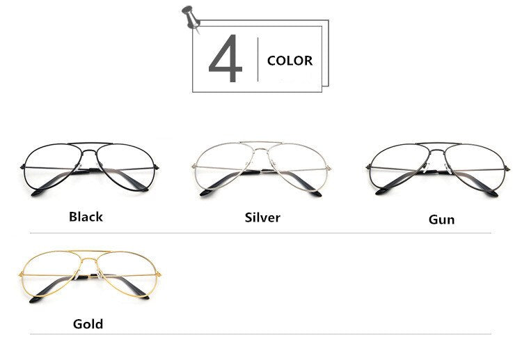 AIMISUV Retro Clear Lens Glasses Women Metal Frame Plain Glasses Spectacles Myopia Eyewear Optical  Frame Transparent Lens