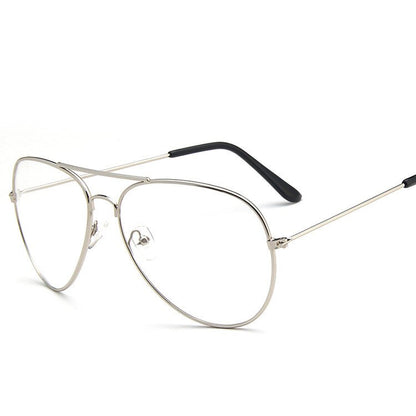 AIMISUV Retro Clear Lens Glasses Women Metal Frame Plain Glasses Spectacles Myopia Eyewear Optical  Frame Transparent Lens