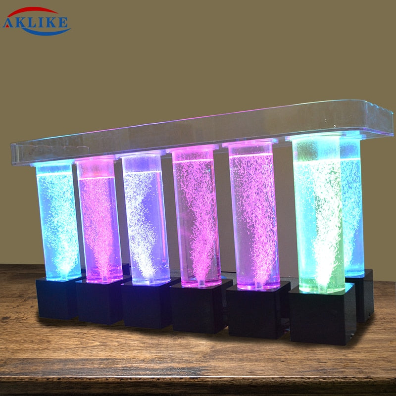 AKLIKE dj light with lights led acrylic dj table bar table for bar, dj equipment DJ booth dj laptop stand dj laser lights