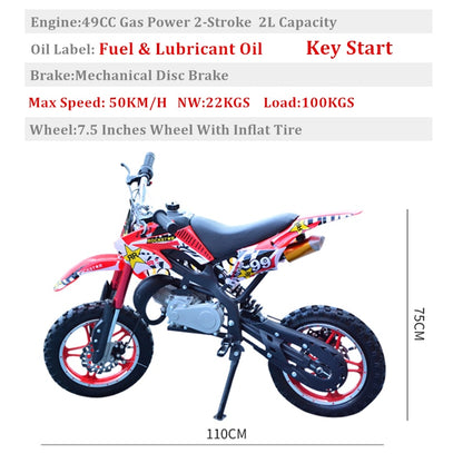 ALWAYSME 49CC/50CC 2-Stroke Gasoline Power Kids Dirt Pit Bike, Kids Motorcycle