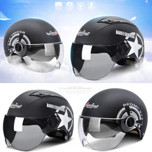 将图片加载到图库查看器，ANDES Electric Motorcycle Helmet Dual &amp; Single Lens Visors Moto Helmet Bicycle Men Women Summer Scooter Moto Casco
