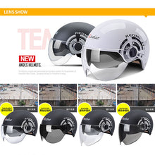 将图片加载到图库查看器，ANDES Electric Motorcycle Helmet Dual &amp; Single Lens Visors Moto Helmet Bicycle Men Women Summer Scooter Moto Casco
