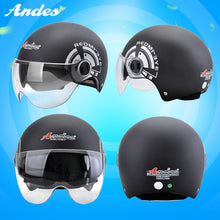 将图片加载到图库查看器，ANDES Electric Motorcycle Helmet Dual &amp; Single Lens Visors Moto Helmet Bicycle Men Women Summer Scooter Moto Casco
