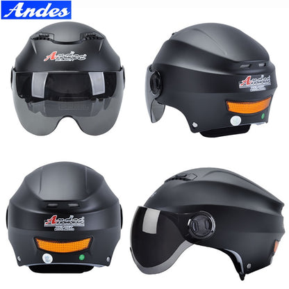 ANDES Electric Motorcycle Helmet Long & Short visor Moto Helmet Bicycle Men Women Summer Scooter Moto Casco