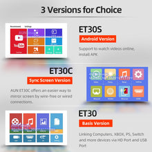 将图片加载到图库查看器，AUN ET30 Full HD Projector 1920x1080P Android WIFI MINI Projector for Home Theater Phone LED Video Beamer 4k Decoding 7800mAH
