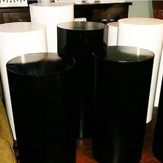 Acrylic Clear  Wedding Pedestal Cylinders Pillar Acrylic Wedding Plinths Display Cube Stand for Wedding & Party  yudao652
