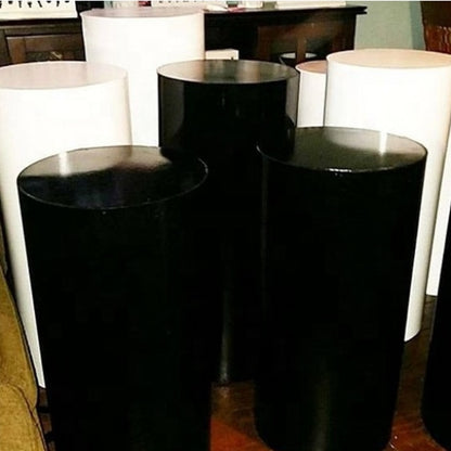 Acrylic Clear  Wedding Pedestal Cylinders Pillar Acrylic Wedding Plinths Display Cube Stand for Wedding & Party  yudao652
