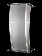 Charger l&#39;image dans la galerie, Acrylic Podiums Pulpits Lectern/ Podium / Rostrum Acrylic Church Lectern Clear Acrylic Church Pulpit Wooden Podium Modern Pulpit
