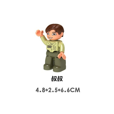 Action Figures Big Size Toy City Princess Pirate Policemen Family Series Building Blocks Compatible Brand Duploes Education Toy Lego. Men and Women Characters